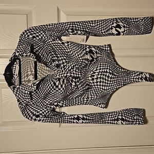 SO Houndstooth Retro Look Bodysuit